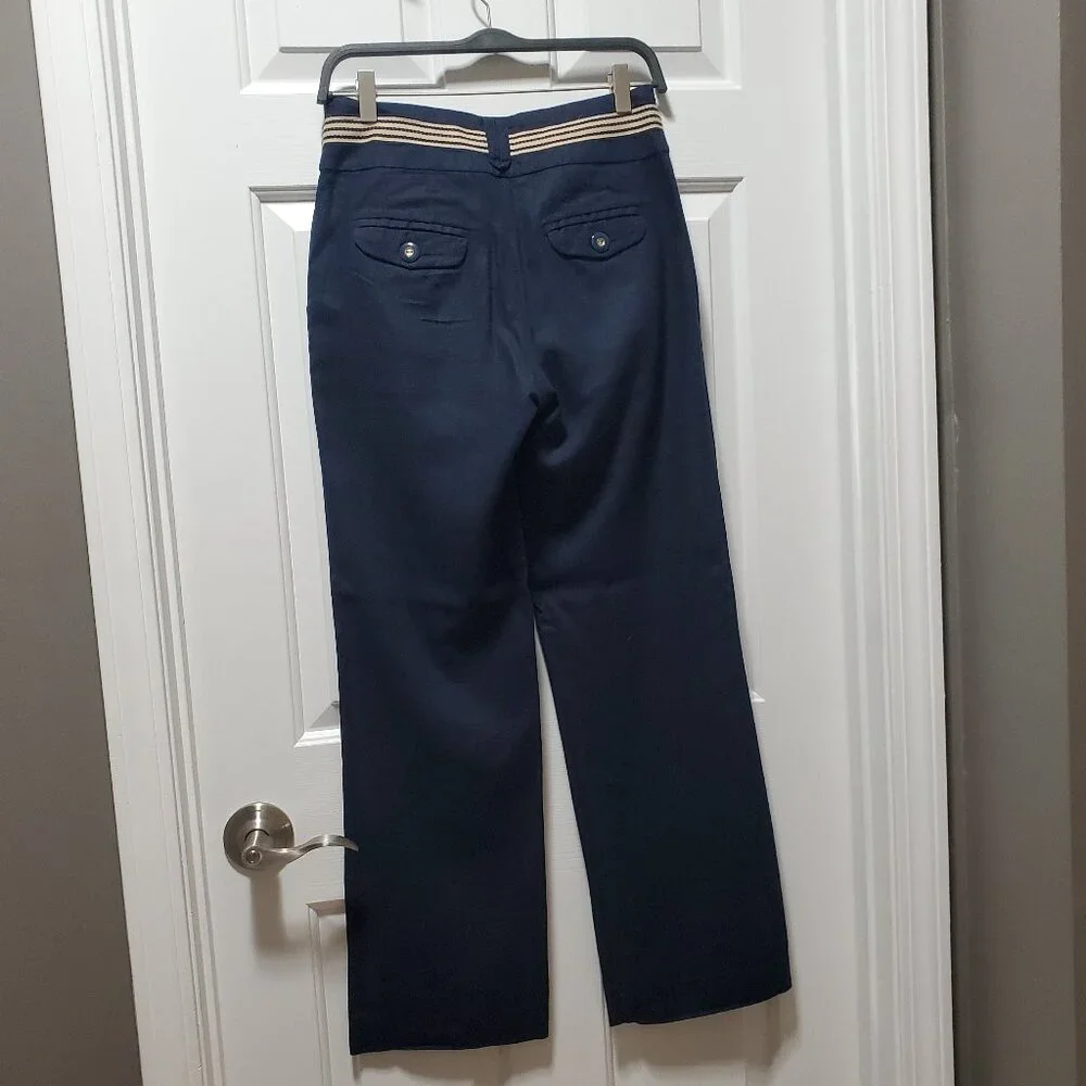 Elevenses Navy Blue High Waisted Paints | 4 - Picture 4 of 6